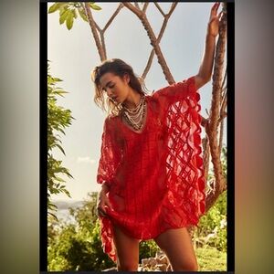 Free People ❤️ crochet poncho
